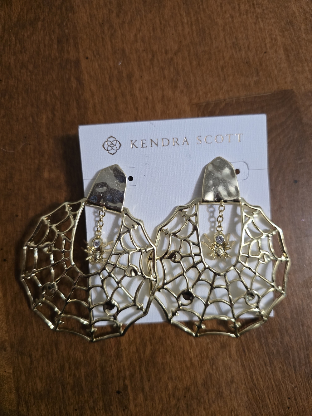 Kendra Scott Gold Spiderweb Drop Earrings - Gold